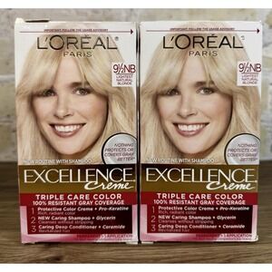 2 L'Oréal Paris Excellence Permanent Hair Color 9 1/2 NB Lightest Natural Blonde